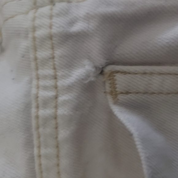 White distressed jean shorts - Picture 6 of 16